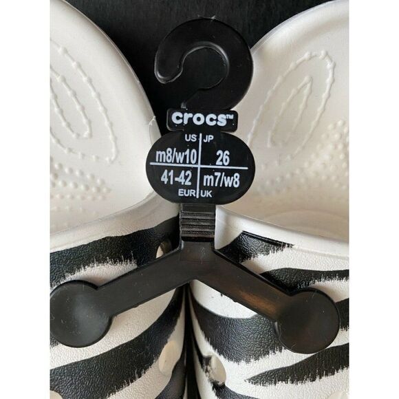 Crocs Classic Animal Print Slides Sandals W 10 M 8 - Picture 2 of 7